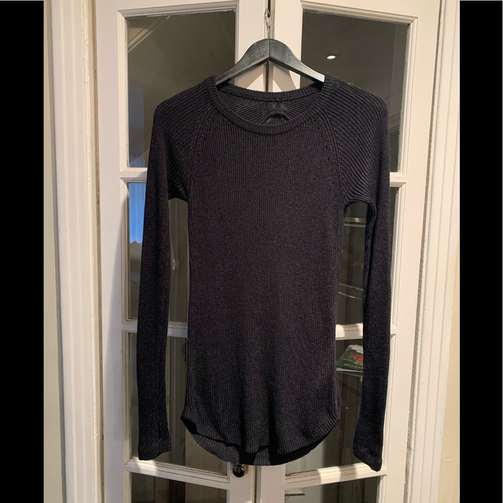Lululemon black long sleeve sweater. Size 4